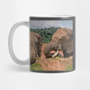 Cute elephant (animal, baby elephant, elephant art, cage the elephant and elephant painting) Mug